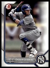 Roderick Arias 2022 Bowman Draft #BD-79 New York Yankees Baseball Card