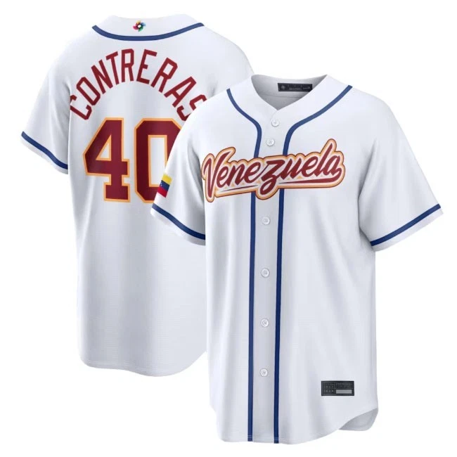 Venezuela Man's Baseball White 2026 World Baseball Classic Home Stadium Jersey