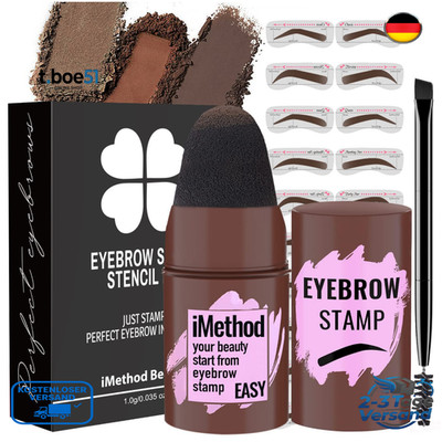 iMethod Augenbrauenstempel Set 20 Schablonen Kit Langlebig Wasserdicht