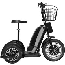 MotoTec Electric Trike 48v 800w ,Four 12v 12ah Batteries 48v total 