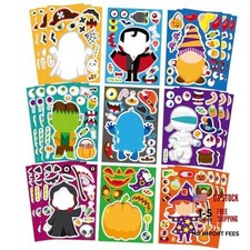 Halloween Stickers for Kids - Make a Face Sticker Halloween Party Favor Craft