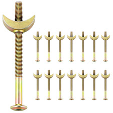 15 Pcs Bed Frame Bolts and Half Moon Nuts M6 X 120 Mm Bed Screws and Bolts with