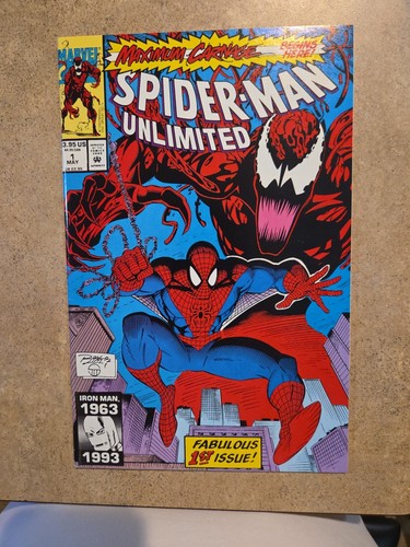 Spider-Man Unlimited #1 Maximum Carnage 1993 Comic Cover Shriek 1st Marvel FN-VG