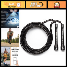 Adjustable 10ft Beaded Jump Rope with 5" Handles - Fitness, Cardio, Exercise