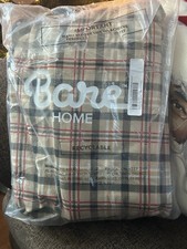 Bare Home Red, Cream And Black Plaid Flannel Sheet Set Twin XL New In Bag