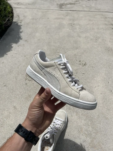 Scarpe casual sneakers Puma scamosciate classiche donna bianco sporco 359030 02 senza scatola ��