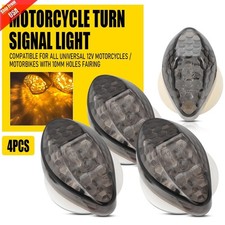 4x Universal Motorcycle Led Flush Mount Front Turn Signal Blinker Lights Amber 4x Universal Motorcycle Led Flush Mount Front Turn Signal Blinker Lights Amber