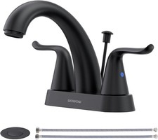 Black Bathroom Faucet 2 Handle Bathroom Sink Faucet 4 inch Centerset Bathroom