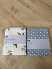 F & F Home Tablecloth Wipe Clean 130x180cm 100% Cotton different designs