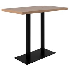 Bartisch QUADRATO - Artisan Eiche - schwarz - Doppelsäule Bartisch Theke