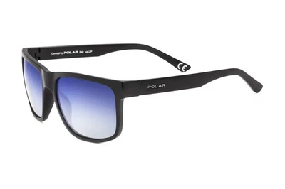Lunettes De Soleil POLAR JEROME 77/Q NOIR BRILLANT /BLEU OMBRAGÉ CAL.58 - Photo 1/2