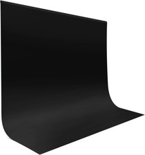 Black Backdrop 10 X 10 Ft, Solid Black Photo Backdrop, High Density Polyester...