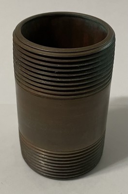 BRASS Nipple 1-1/2'' Schedule 40 x 3'' Long Thread Both End Nipple, Seamless