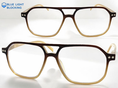Mens Classic Vintage Retro Blue Light Blocking READING EYE GLASSES READERS +2.50