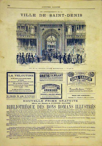 Original Old Antique Print Saint-Denis Monument Entrance France French 1881 19th
