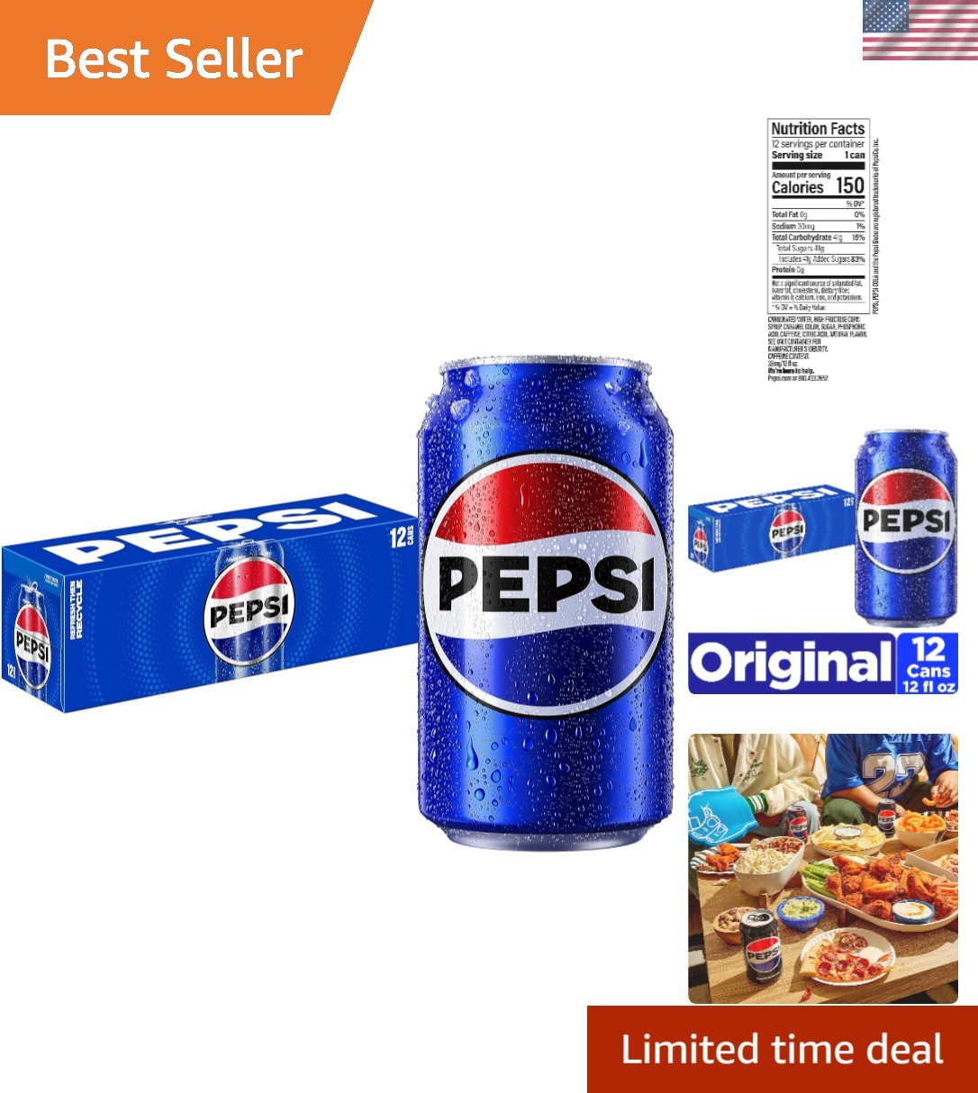 Caffeine-Free Pepsi Cola, 12 Fl Oz Cans - Must-Have for