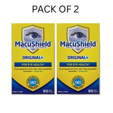 pack of 2 Macushield Original+ Eye Supplement 90 Capsules Exp.10/27