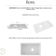 Rohl WSG6307SS 26-1/4-Inch by 15-1/4-Inch Wire Sink Grid 6307 Kitchen rack steel