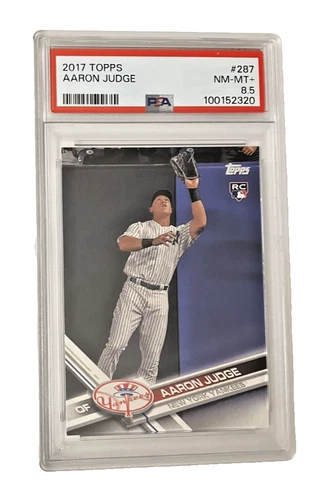 2017 Topps Aaron Judge #287 Catching PSA 8.5 NM-MT+ RC Rookie New York Yankees