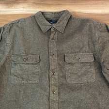 Field Stream Mens Flannel Shirt XL Button Up Long Sleeve Green Cotton Blend