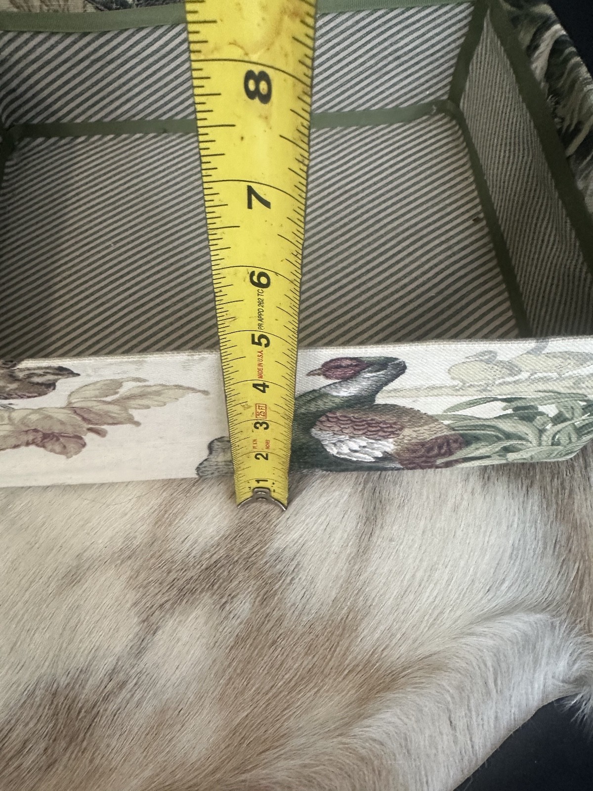 Hand Made Decorative Storage Box W/Lid with Dog Hunting  Scene, 12.5in x10in