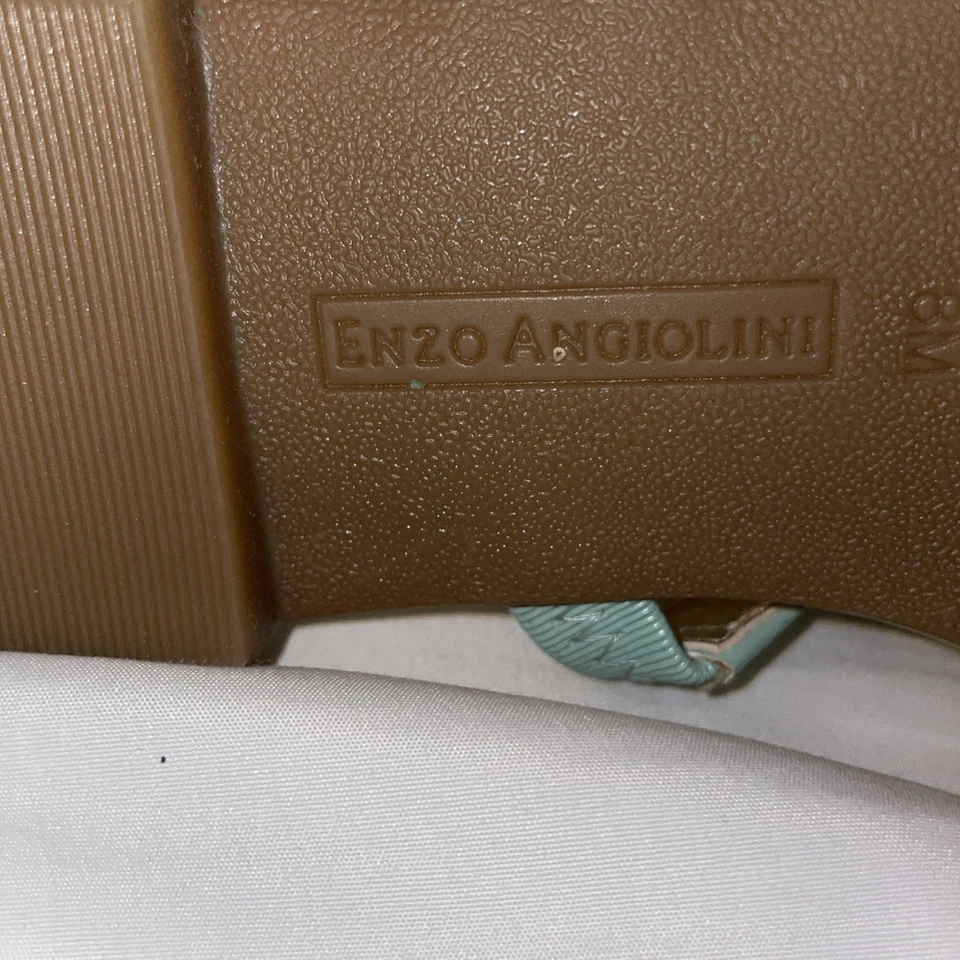 Enzo Angiolini teal Flip-Flop sandals New 8 stone, embellished, tiny rhinestones - Image 4 of 4