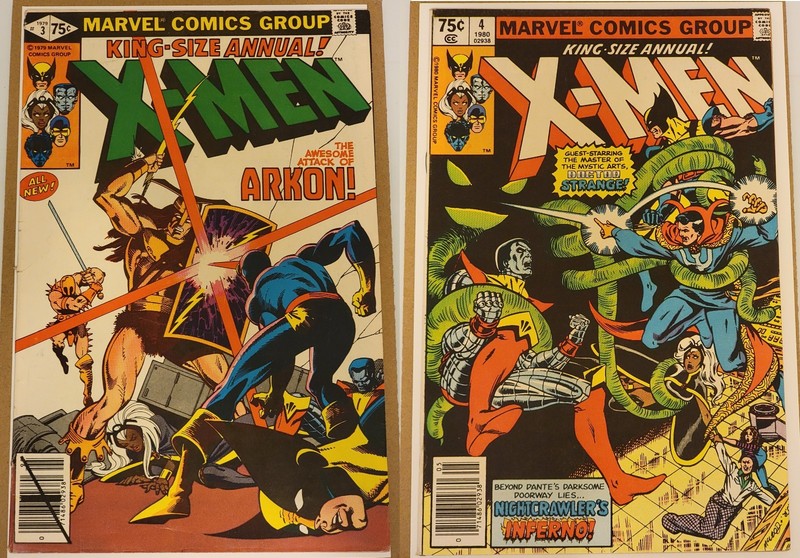 X-Men Annual #3 (1979) + Annual #4 (1980) Lot || Arkon Nightcrawler Dr Strange