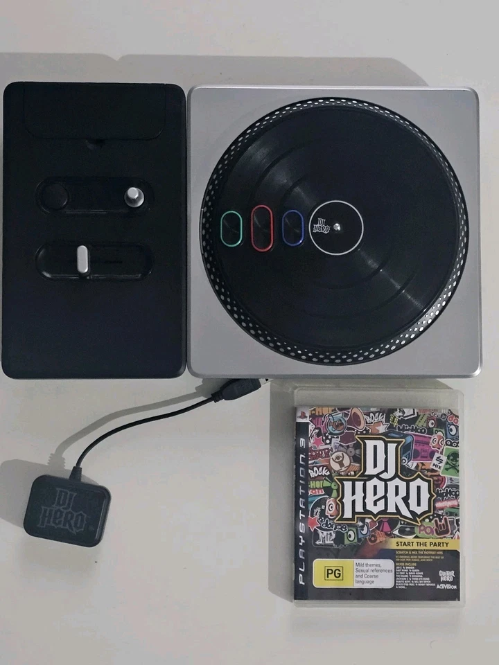 DJ Hero Turntable Kit + Game & Dongle - PS3 & 2- Tested - Playstation 3 & 2 - Image 2 of 4