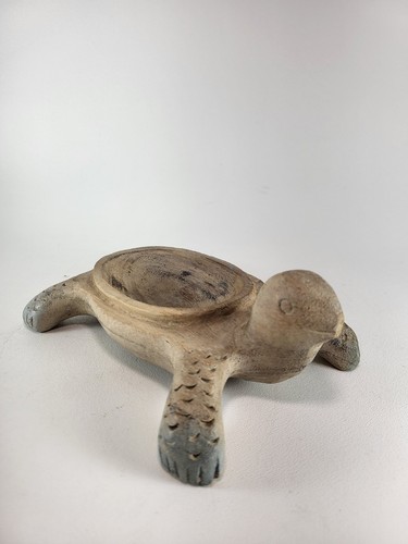vintage hand carved wooden turtle trinket Dish Or Soap Dish