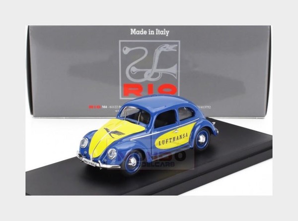 1:43 Rio Volkswagen Beetle Maggiolino Kafer Lufthansa 1957 Blue Yellow RIO4748 M-image