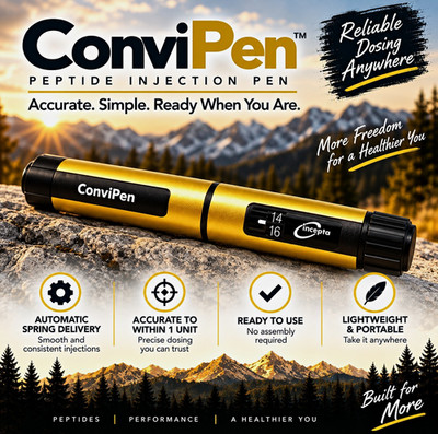 ConviPen Peptide Injection Pen Gold 14-16 Automatic Spring Delivery Precise
