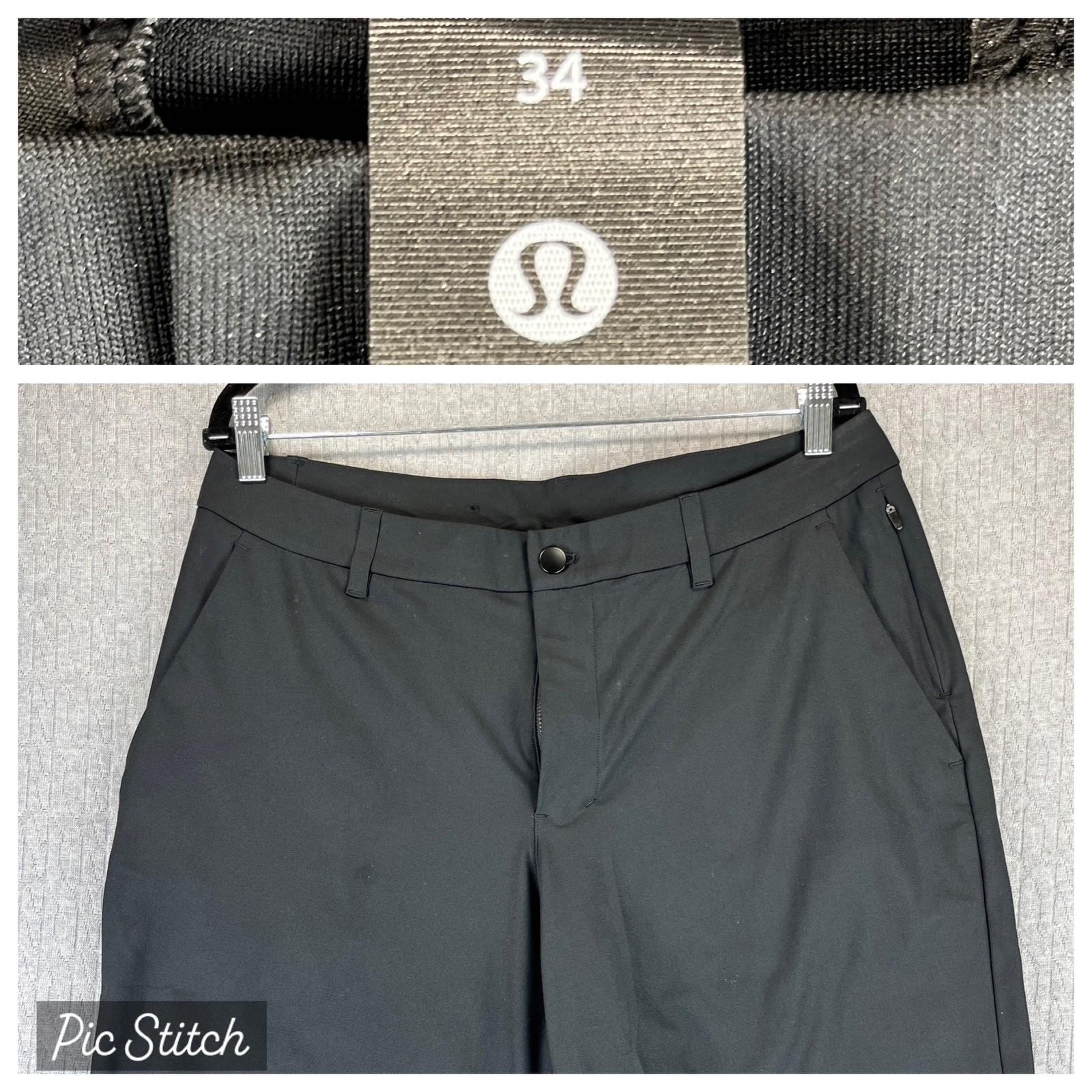 Lululemon ABC commission performance golf Shorts Men 34(32) Black Slim Fit