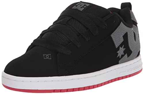 DC Shoes Men's Court Graffik Low Top Skate Shoe - 300529-BYR Color BLACK/GREY/RE