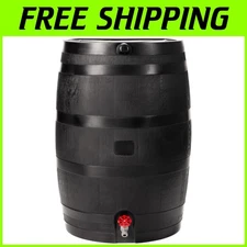 Lightweight 50-Gallon Rain Barrel - Recycled Plastic, Convenient Spigot Included