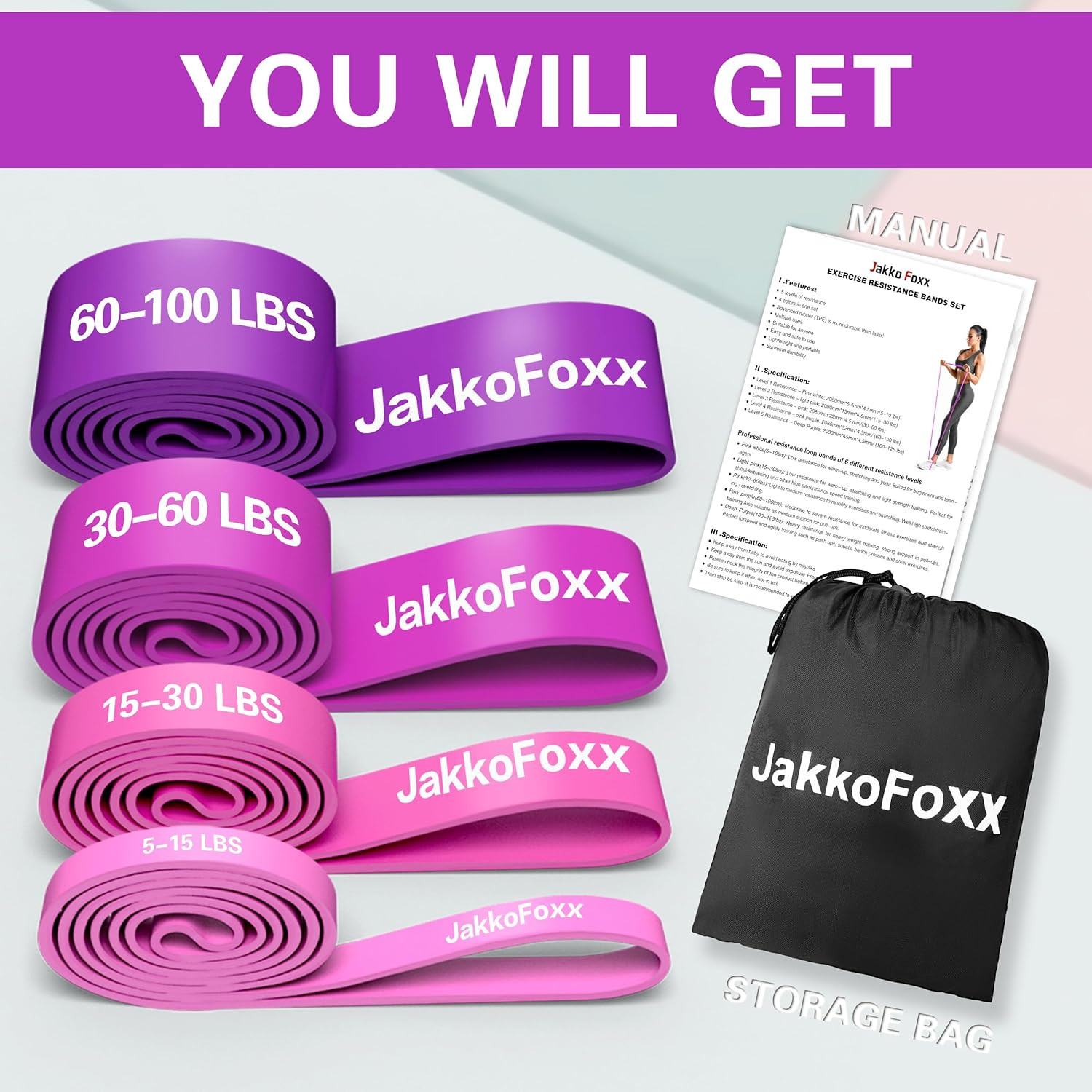 Resistance Bands,Pull up Bands,Stretching Assist Bands Set for Men & Womenportab