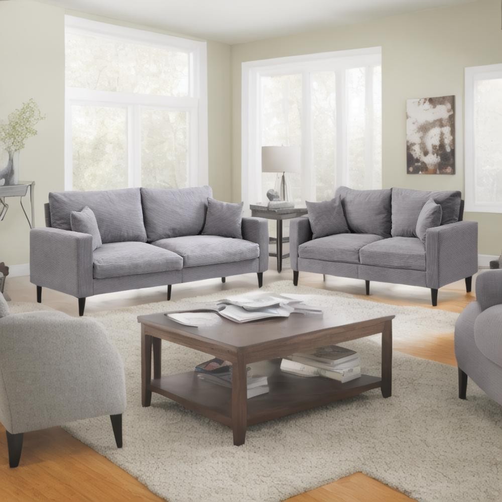 Two Piece Sofa Set, Living Room Three Seater+Two Seater, Comfy , Modern Upholst