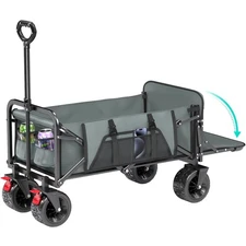 VECUKTY VKZH080506 Collapsible Camping Garden Wagon, Gray