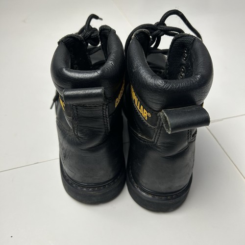 CAT Second Shift Steel Toed Boots Catepillar Black Work Boot Men's US Sz 7 - Picture 4 of 8