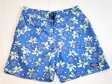Vineyard Vines Men's Blue Turtle Drawstring Waist Surfing Board Shorts Size 36