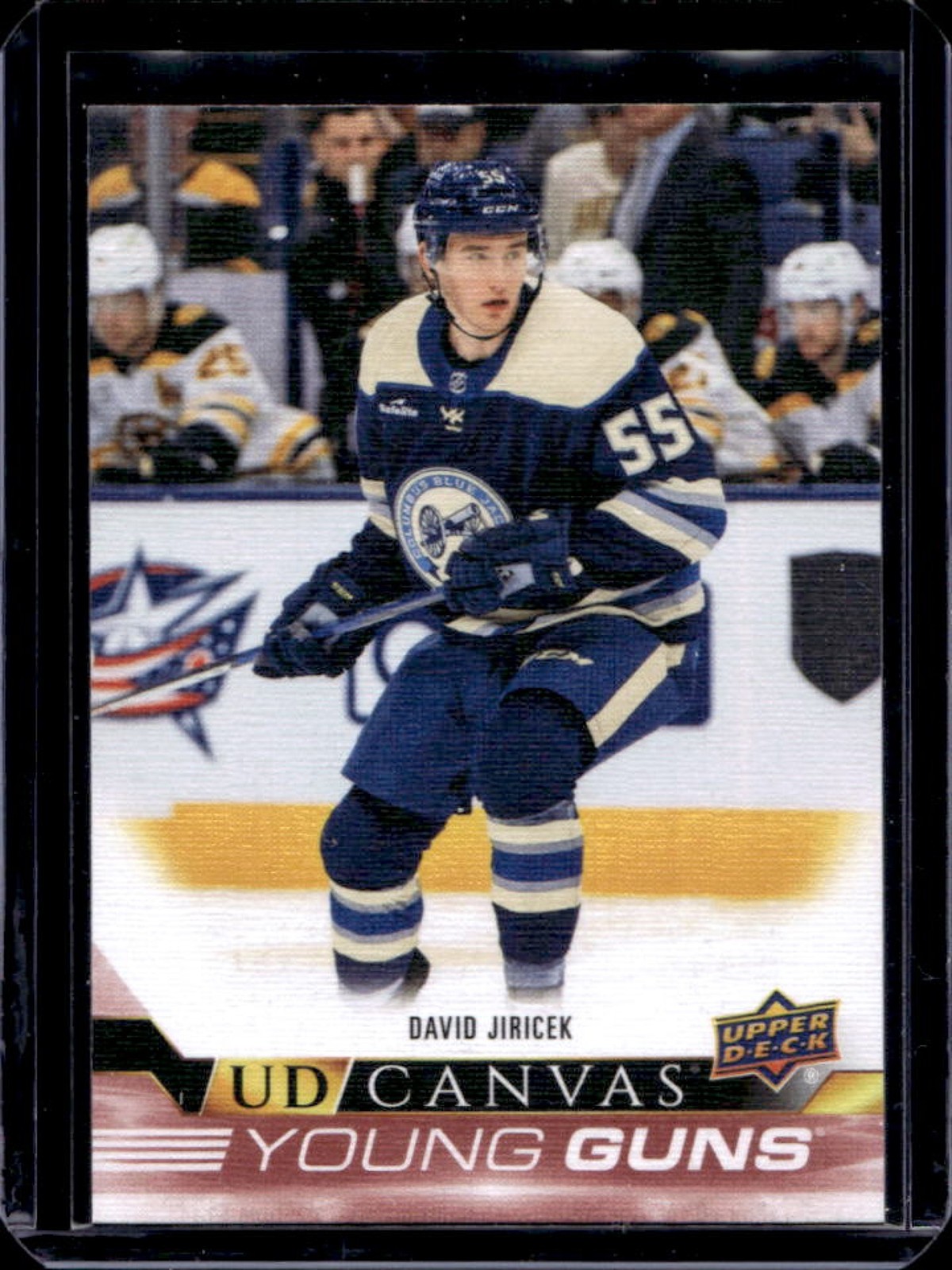 2022-23 Upper Deck David Jiricek UD Canvas Young Guns RC #C227 Blue Jackets