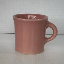 VTG Rare Homer Laughlin HLC/USA Coffee mug Cup Pink/rose/Blush Color 3.5”