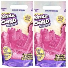 Kinetic Sand Crystal Pink Sparkle 2 Pack Natural Shimmering 4lbs in all