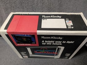 VINTAGE NUON KLOCKS NEON CLOCK (1988) BLACKLIGHT - WITH BOX
