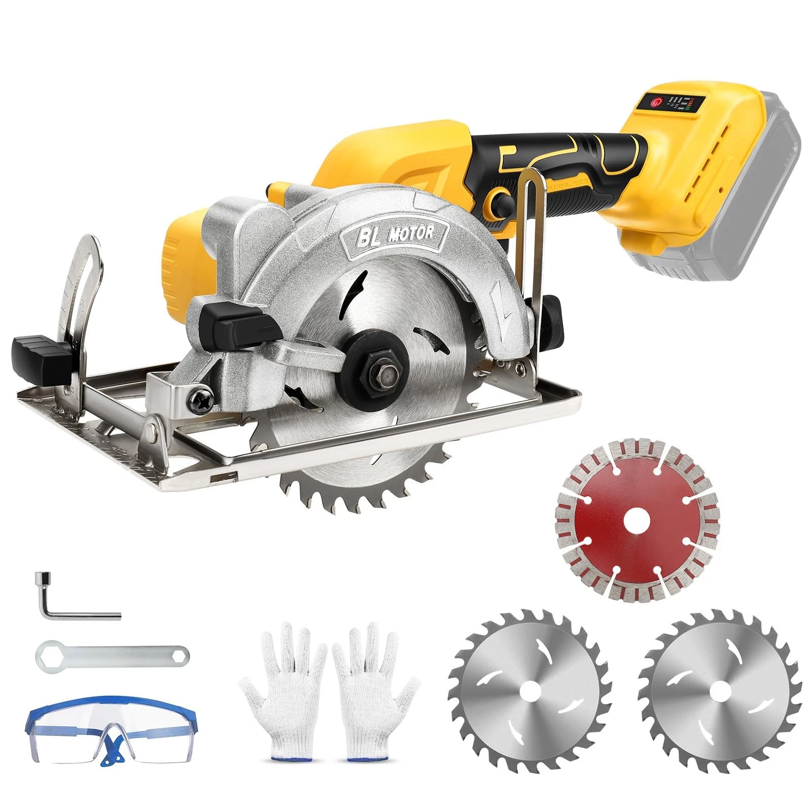 Sega circolare a batteria compatibile con Dewalt 20 V mini sega circolare a mano