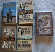 4 Larry McMurtry Lonesome Dove Series all paperback book + FREE new DVD