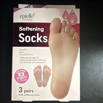 epielle K-Beauty Softening Foot Mask Socks 3 Pairs Paraffin/Urea Floral Citrus