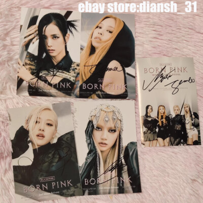 Blackpink - Born Pink Jennie Lisa Rose Jisoo Autographed Hand