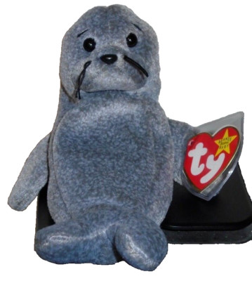 Ty Beanie Baby - SLIPPERY the Seal (7 Inch) NEW  MWMTs Plush Stuffed Animal Toy