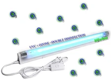 UVC Light Sanitizer & Ozone Disinfection,5ft Cord+Switch,Portable & Easy Install