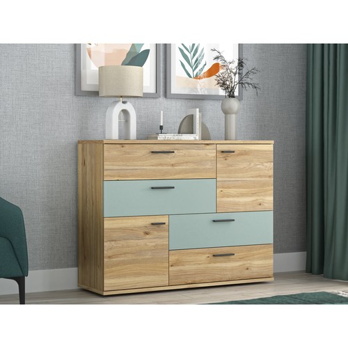 Kommode Skip 5 Mauvella Oak 125x96x42 cm Sideboard Wohnzimmerkommode Wohnzimmer - Bild 4 von 6